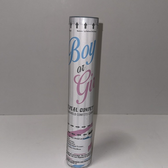 BLUE Gender Reveal Party Confetti Cannon Boy Baby Biodegradable New Sealed - Picture 4 of 11